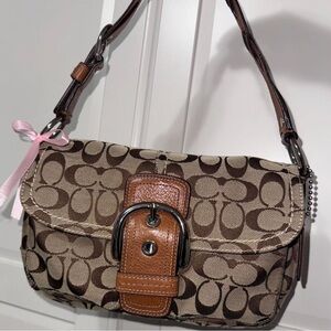 Coach Soho Signature Canvas Braided Shoulder Bag